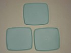3 Tupperware Replacement Lids  310 Mint Green Blue Square Round Seals