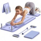 Multi-function Pilates Board Set Foldable Reformer Workout Board 300lb 2 Colors