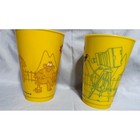 Vintage 1978 Mcdonalds Plastic Cups Set Ronald Mcdonald Hamburglar Yellow 2pc