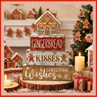 4 Pcs Gingerbread Christmas Decoration Wooden Tabletop Decor
