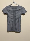 Women   s Athletic Stretch Slim Fit T-shirt Gray S Crew Neck Short Sleeve Knit