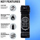 5 Police Magnum Pepper Spray 3oz Safety Flip Top Stream Tactical Self Defense Oc