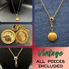 Vintage 12k Gold Filled Watch Chain Fob Necklace  Slide  Swivel Dog Clip  Locket