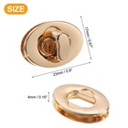 5pcs Twist Turn Locks Aluminum Alloy Oval Turn Lock Clasp For Purses Bag  Gold
