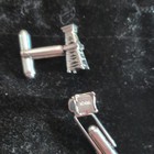 Sterling Silver Bullet Back Men s Cufflinks Tower Design Pre-owned Excellent