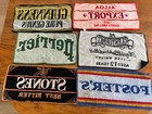Vintage Lot Of 6 European   England Bar Terry Towels Mats Beer Whisky Brands
