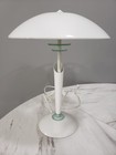Mid-century Space Age Saucer Modern White Metal Table 3-way Touch Lamp Vintage