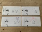 4 X Biot 1993 Raf 75th Anniv  Signed Flown Covers fdc- 10 47 70 84 Sqn