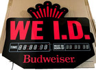 Budweiser Beer We Id Countdown Clock Light Up Led Sign Game Room Man Cave Pub