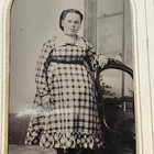 Charming Small Pregnant Woman Antique Photograph Painted Cheeks 1800s