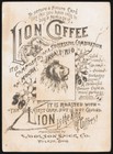 Lion Coffee Victorian Trade Card - Woolson - Midsummer - Two Girls  Rural Scene