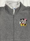 Vintage Disneyland Jacket Fleece Women   s Sz Xxl Gray Disney Mickey Minnie Mouse