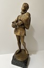 Antique French Bronze Metal Sculpture Portrait Man Men 19th Century Filhastre