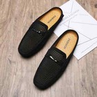 Fashion Men Casual Shoes Hollow Breathable Slippers Outdoor Half Loafers Slides