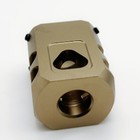 1 2  28 Thread Muzzle Brake Anodized Black For 9mm Glock Tan Free Crush Washe