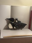 Vintage Folk Art Loon Family Wooden Wall Key Holder 4 Hooks Cabin Lake Decor