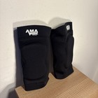 Ama Black Pro Knee Pads Large For Pro Wrestling Football Mma Judo Sports