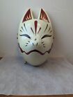 M 26cm Japanese Fox Mask Suzune Kitsune Komendo Face Hand Painted Handmade