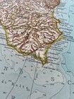 Vintage Map Sicily And Sardinia From 1939  Antique And Vintage Map Italy