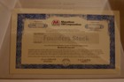 Marathon Oil Corporation Founder   s Stock Certificate Acrylic Plaque Paperweight