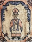 Antique Lg Folk Art Handcrafted Relief Carved Polychrome Wooden Retablo Mexican 