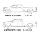 19-24 Silverado Double Cab  shorter Rear Doors  1500 L   R Roof Airbags Air Bags