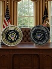 Two Coin Set  Gold And The Dark Editions Of The Trump Victory Challenge Coins
