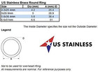 4 Pieces Brass Round Ring 5 8mm X 38 4mm  15 64  X 1 1 2   Metal Hoop Ring Art A