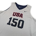 Nike Team Usa Basketball Tryout Practice Jersey Mens Large Reversible Blue White