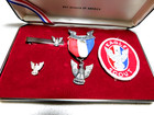 Vintage Boy Scouts Eagle Badge Presentation Set W Sterling Tie Bar Clip And More