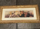 Small 5 X 11    Gold Framed Floral Print