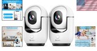 720p 2k Ai Motion-activated Baby pet Camera With Night Vision - Indoor Set Of 2