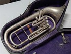 Vintage 1938 Conn Silver Baritone Horn Detachable Bell Lady Face Euphonium Case
