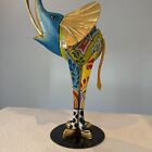 Hand Painted Alebrijes Oaxaca 21    Tall Metal Elephant Statue Mexican Folk Art