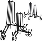 6pc Black Iron Plate Stands Display Easel Set 4 6 8 Inch Metal Picture Holder