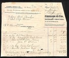 St  Paul  Mn Glidden  Griggs   Co  Importers And Wholesale Grocers 1884 Billhead