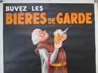 Beer 1930 Le Clercq Artist Signed French Advertising Poster  Bieres De Garde