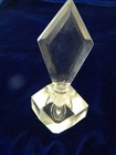 Antique Large Art Deco Glass Perfume Bottle With Stopper