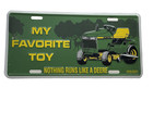 John Deere  my Favorite Toy  License Plate Vintage