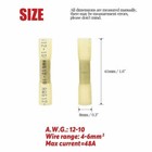 100pcs Awg 12-10 Gauge Heat Shrink Crimp Terminals Wire Butt Connectors Yellow