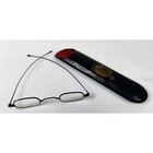Antique Wire Rim Oval Spectacles Wm M Mcallister Phila Optician Case