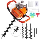 85cc Post Hole Digger Gas Powered 3 Drill Bits  4    6    8     2 Extension Rod