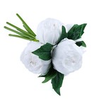 White 10  Silk Artificial Peony Flowers Bouquet Arrangement Wedding Centerpieces