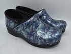 Dansko Women Size Us 7 5-8 Eu 38 Patent Leather Painted Professional Clogs Shoes