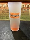 Absolut Mandrin Country Of Sweden Tall Frosted Shot Glass Orange Base Vodka 2oz