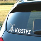 Custom Ham Radio - Amateur Radio  Call Sign  Exterior Vinyl Decal Car Truck