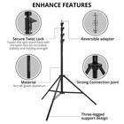 Flashpoint Pro Heavy-duty Air-cushioned Light Stand  black  13  