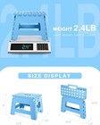 Folding Step Stool 9  Kids Step Stool Heavy Duty Step Stools Blue