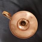 1 Vintage Gregorian Copper Chamberstick Candlestick Holder Ruffled Finger Loop