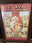 Vntg De Laval Cream Separators  Signage   Hand Carved Frame   33    X 25   